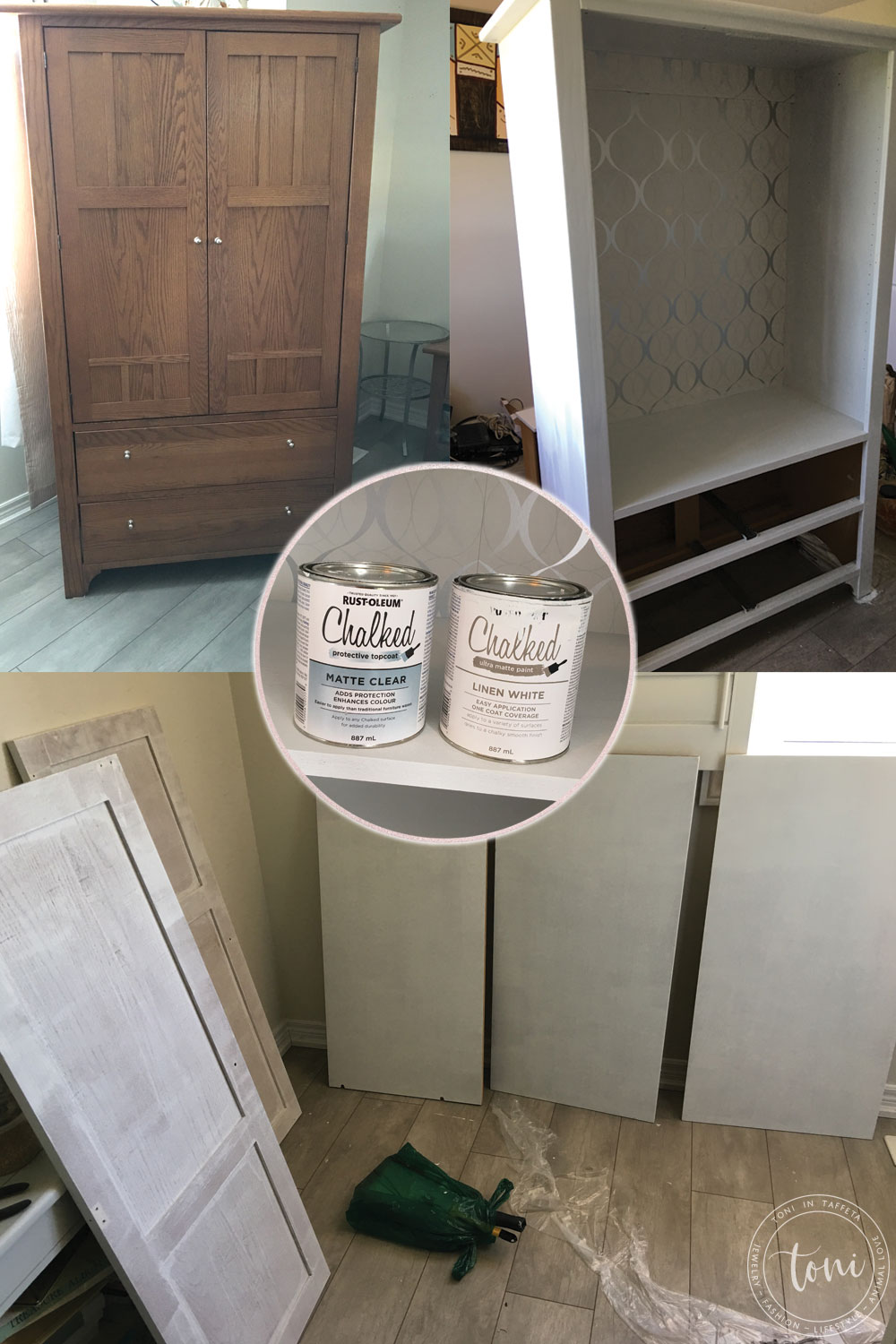 Glamorous Bedroom Update with Chalk Paint - Armoire