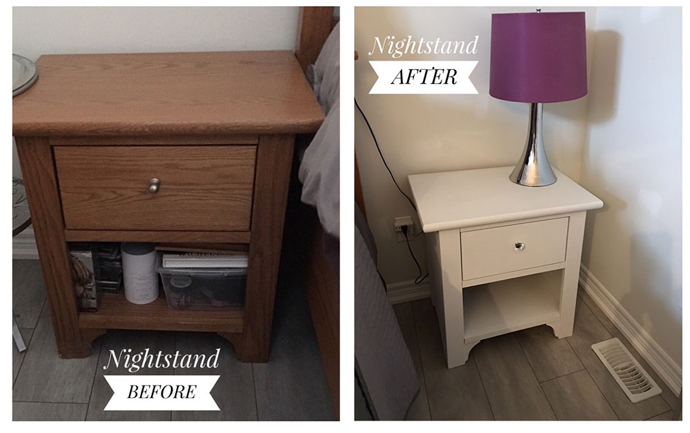 Glamorous Bedroom Update with Chalk Paint - Side Tables